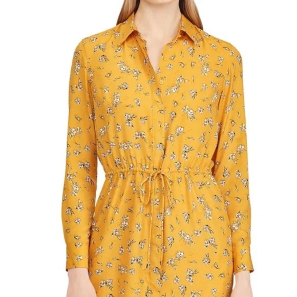 NEW Ralph Lauren LRL Women 16 Floral Shirt Dress Gold Career Office - Picture 15 of 15